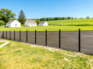 Clôture et portail en WPC imperméables et résistants à l'humidité pour jardin de villa, entretien réduit, clôture co-extrudée - Product Image 3