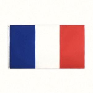 Drapeau de France personnalisé de haute qualité et pas cher, imperméable, 100% polyester, rouge, blanc, bleu, fabriqué en usine - Product Image 1