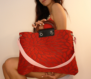 Borsa Tote da Donna in PVC e Cotone Eco-Friendly, Realizzata a Mano in Italia, Design Classico ed Elegante - Product Image 6