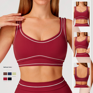 Abbigliamento fitness personalizzato <span class=keywords><strong>da</strong></span> <span class=keywords><strong>donna</strong></span> ad asciugatura rapida, morbido e traspirante, con design a blocchi di colore, <span class=keywords><strong>reggiseno</strong></span> <span class=keywords><strong>sportivo</strong></span> <span class=keywords><strong>da</strong></span> yoga - Product Image 2