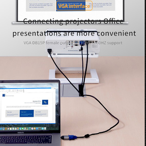 Nhà Sản Xuất Xách Tay Mini HD Video Usb Loại C Để <span class=keywords><strong>Vga</strong></span> Chuyển Đổi Adapter Cho Mac Và Loại C Windows Máy Tính Xách Tay Android Tablet Điện Thoại - Product Image 3