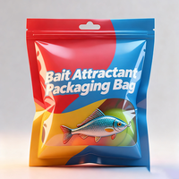 Sac d'emballage pour appâts de pêche en plastique, imprimé sur mesure, qualité alimentaire, haute barrière, refermable