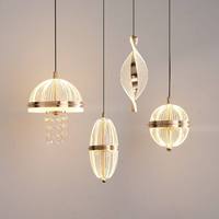 Lustre suspendu moderne de luxe léger et simple pour chambre à coucher, chevet, escalier, entrée - Modèle 2024 Nouveauté