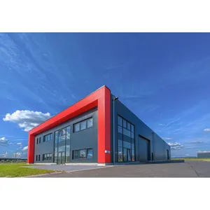 Hangar Gable Frame Steel Structure Warehouse/workshop/office Building With Glass Curtain