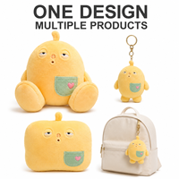 Peluche Monstre Somnolent Jaune Personnalisée, Fabrication Directe Usine OEM ODM, Fabricant d'Animaux en Peluche, Vente en Gros, MOQ, Peluche Amusante