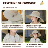 Topi Kipas Tenaga Surya / USB yang Dapat Bernapas |   Kecepatan Angin Dapat Disesuaikan Ukuran Kepala Dengan Tali Dagu |   Topi Pelindung Sinar UV untuk Aktivitas Luar Ruangan