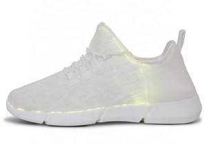 Fashion Dynamic Dark Glow ricarica USB tessuto a rete Ghost Dance Soft LED Glow Shoes For Father - Product Image 5