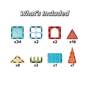 EPT 72 Piezas de Bloques Magnéticos Grandes de 5.5cm, Bloques de Construcción STEM con Ventana de Color Translúcido, Juego de Construcción para Niños Pequeños y Niños - Product Image 3