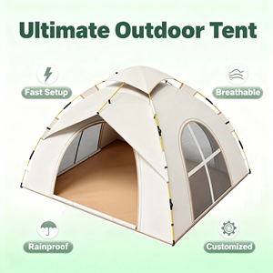 Carpa de Exterior Oxford para Interiores y Exteriores, Totalmente Automática, para las Cuatro Estaciones, de Triple Capa, Impermeable, para 3-4 Adultos y 2 Niños, con Protección Solar - Product Image 2