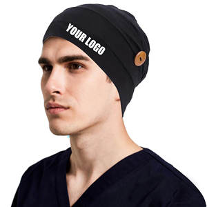 Logo personalizzato infermiera Scrub cappellini per <span class=keywords><strong>capelli</strong></span> medico cappello da lavoro per <span class=keywords><strong>capelli</strong></span> regolabile infermiera uniforme tappi chirurgici con bottoni - Product Image 5