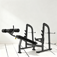Banc de musculation en cuir microfibre confortable avec coussin en mousse polyuréthane 3D, poignée antidérapante en PP, poulie à roulement silencieux, portable et sécurisé