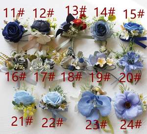 ช่อดอกไม้รัดข้อมือดอกไม้สำหรับงานปาร์ตี้งานพรอมงานแต่งงานเจ้าบ่าวเจ้าสาวงานพรอมงานปาร์ตี้ชุดสีฟ้า - Product Image 3