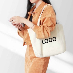 Sac fourre-tout en toile de coton de couleur unie réutilisable écologique avec logo imprimé personnalisé-Vente en gros - Product Image 5
