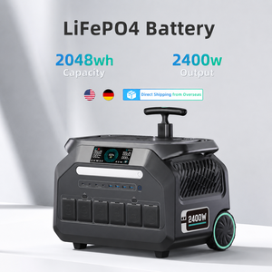 Controlador solar de carga rápida de emergencia MPPT con control remoto US Spot, estación de energía portátil de 2400w 2048wh, generador solar - Product Image 1