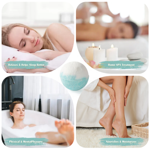 글로웨이 목욕 용품 향수-맞춤형 1 팩 바다 바닥 색상 30G 보습 블루 목욕 공 폭탄 휴식 촉진 - Product Image 6