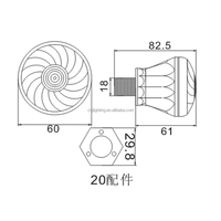 2025 nouveau 60mm carnaval Turbo lampe 24V carrousel rvb Cabochon lumières Programmable UCS1903 Funfair Point lumière