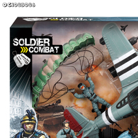 Mini soldats de l'armée en parachute en gros, accessoires militaires, jouets pour enfants, kit complet pour garçons, jouets d'extérieur, miniatures