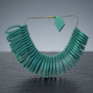 s179c Jauge de taille de bague en plastique vert 1-36 Norme continentale 13.0-24.2mm Boucles de mesure pour doigts Outils de bijouterie Fourniture en gros - Product Image 2