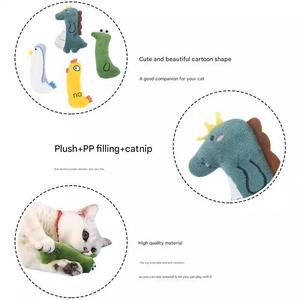 Dibujos animados de animales de diseño divertido papel interactivo <span class=keywords><strong>Catnip</strong></span> juguetes Limpieza de dientes Kicker masticar para gatitos y gatos - Product Image 3