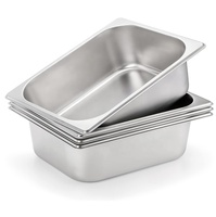 Bac Gastronorme GN en acier inoxydable standard NSF, épaisseur 0,6 mm, 530x325x40 mm, pour service buffet, hôtels et restaurants, Jasonlon