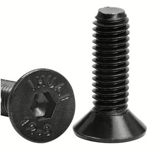 Tornillos para paneles de yeso de rosca fina, fosfatados negros, cabeza avellanada, longitudes surtidas, alta resistencia, autoperforantes - Product Image 1