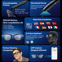 Nouvelles lunettes intelligentes IA avec cadre remplaçable, traduction en temps réel, double microphone et fonction vocale