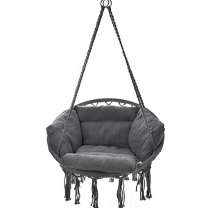 Camping Patio Swings Cordes faites à la main Chaise suspendue d'extérieur avec <span class=keywords><strong>coussin</strong></span> - Product Image 1
