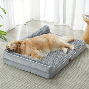 Cama ortopédica de alta calidad para perros grandes, sofá de moda, Animal, tela de esponja extraíble para dormir, franela de fibra - Product Image 2