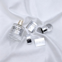 Étiquettes personnalisées en aluminium pour bouteilles de parfum et de vin avec impression typographique, autocollantes pour le col des bouteilles