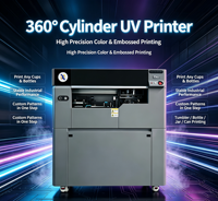 Imprimante UV cylindrique haute vitesse, tête d'impression Epson, différence de hauteur de 15 mm, machine d'impression rotative pour tasses, bouteilles, gobelets