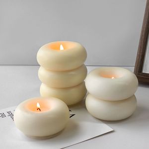 Forme géométrique de beignet pour la fabrication de bougies Moules <span class=keywords><strong>en</strong></span> <span class=keywords><strong>silicone</strong></span> Trois cercles empilables Diy Handmade Aromatherapy Plaster Ornaments Soap Mold - Product Image 2