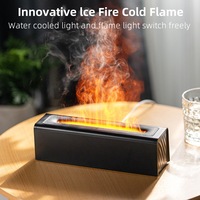 Diffuseur d'huiles essentielles Flamme de Feu 150ML, Humidificateur Électrique Ultrasonique de Bureau, Mini Diffuseur USB LED Coloré en Plastique, Garantie 1 An