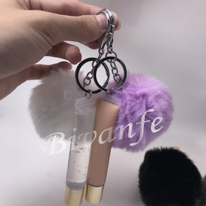 Marque privée Clair Personnalisé Enfants Pas de Logo De Luxe Non Collant Faire Votre Propre Vegan Porte-clés Brillant À Lèvres - Product Image 1