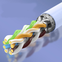 Cable LAN Cat6A de Cobre Desnudo FR/PVC UTP 23AWG 0.57mm 305m Cumple con IEC60332-1 para Uso en Interiores/Exteriores
