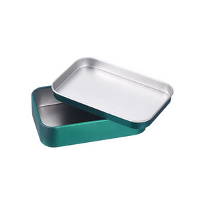 Boîte en métal rectangulaire personnalisée Vietnam WeWood avec logo, conteneur de rangement en métal avec couvercle amovible, petite boîte cadeau en fer blanc - Product Image 1