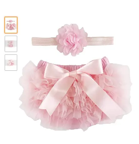 Số Lượng Lớn Bán Buôn Voan Tã Bìa Bé Gái Ruffle Quần Lót Màu Rắn Toddler Ruffle Bloomers