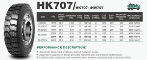 ยางรถบรรทุกจีนใหม่ ยี่ห้อ Hawkway TBR แบบไม่มียางใน ขนาด 12.00R20 12.00R24 รับประกัน 3 ปี - Product Image 3