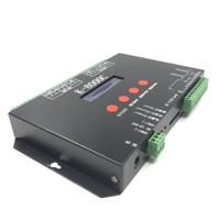 K-8000C contrôleur de couleur LED magique programmable DMX512/SPI contrôle polychrome 128 mo-32 go carte SD codage intégré à intensité variable