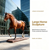 Sculpture de cheval au galop peinte à la main en fibre de verre, imperméable, pour villa de luxe, parcours de golf, art paysager, OEM ODM
