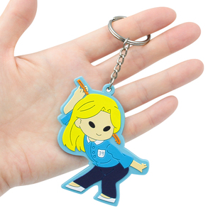 Wholesale Promotional Personalized <b>Custom</b> Logo Promotion Gifts Made 2d 3d Personalized Silicone Rubber Keyring Soft Pvc <b>Keychain</b> - Product Image 3