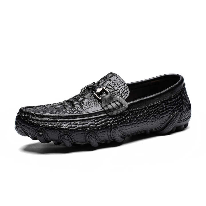 Fashion Black-Genuine Leather Men Casual Shoes Luxury Brand Designer Flats Mens Loafers Moccasins Breathable Slip On Driving Shoes Size 47 246618665