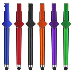 Custom 2-in-1 Multifunctional Portable Metal Mobile Phone Holder and Writing Ballpoint <b>Pen</b> New Creative Design - Product Image 2