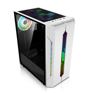 Boîtier d'ordinateur ATX en alliage d'aluminium ES280 RGB blanc, tour complète, refroidissement par eau 240, prend en charge 8 positions de ventilateurs, jeu compétitif, micro