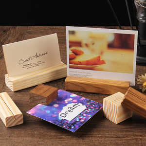 Haute qualité hêtre en bois calendrier trophée Base Photo Base carte à collectionner support en bois Menu porte-carte Base en bois - Product Image 6