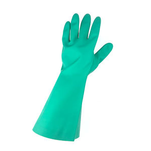 Gants en nitrile verts certifiés CE ANT5PPE, doublés en polaire, réutilisables, en caoutchouc pour le travail - Product Image 3