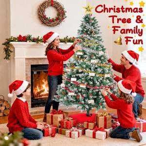 <span class=keywords><strong>Sapin</strong></span> de Noël <span class=keywords><strong>Artificiel</strong></span> Articulé Premium 1,80 m (6FT) en Pin et Abriolac, 1400 Aiguilles, Montage Facile, Comprend 6 Décorations Différentes, Utilisation Intérieur/Extérieur - Product Image 3