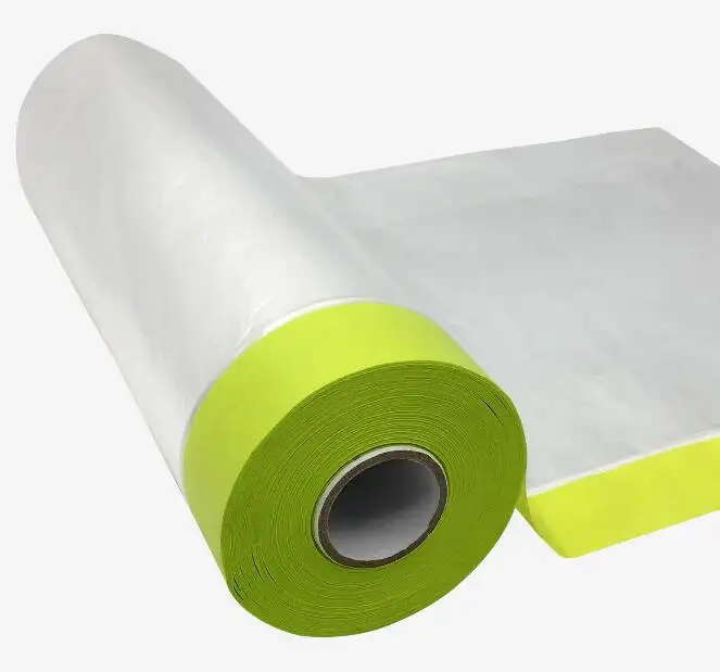 Self-Adhesive Acrylic Pre-Taped Washi Kraft Paper Masking PE Film Waterproof Car Painting Protection Film