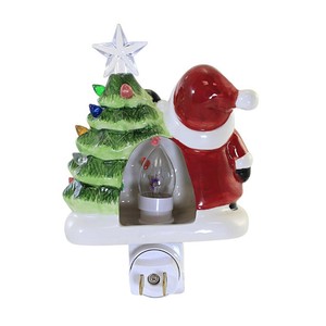 Santa Claus Christmas Tree Night <b>Light</b> Multicolor Led Wall <b>Plug</b> Decorative Lamp - Product Image 3