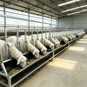 Mangiatoia per Pecore in Acciaio Zincato Rinforzato con Coperchio Ribaltabile e Design Anti-Combattimento, Mangiatoia per Foraggio per Capre e Bestiame da Allevamento - Product Image 2