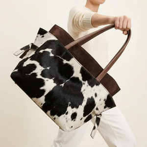 Bolso Estampado Vaca Mujer Hobo Gamuza Mix Lujo Bolso Hombro Portátil Bolso <span class=keywords><strong>de</strong></span> Mano para Mujer Fábrica OEM - Product Image 3